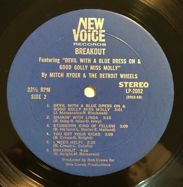 Mitch Ryder & The Detroit Wheels : Breakout (LP, Album)