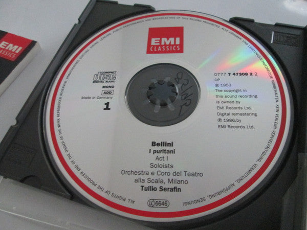 Bellini* / Callas*, Di Stefano*, Rossi-Lemeni*, Panerai*, Orchestra* E Coro Del Teatro Alla Scala, Serafin* : I Puritani (2xCD, Album, Mono, RE, RM + Box, Sli)