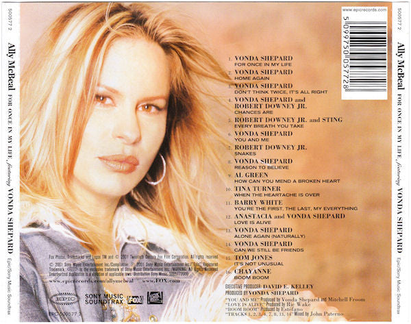 Various Featuring Vonda Shepard : Ally McBeal (For Once In My Life) (CD, Album)