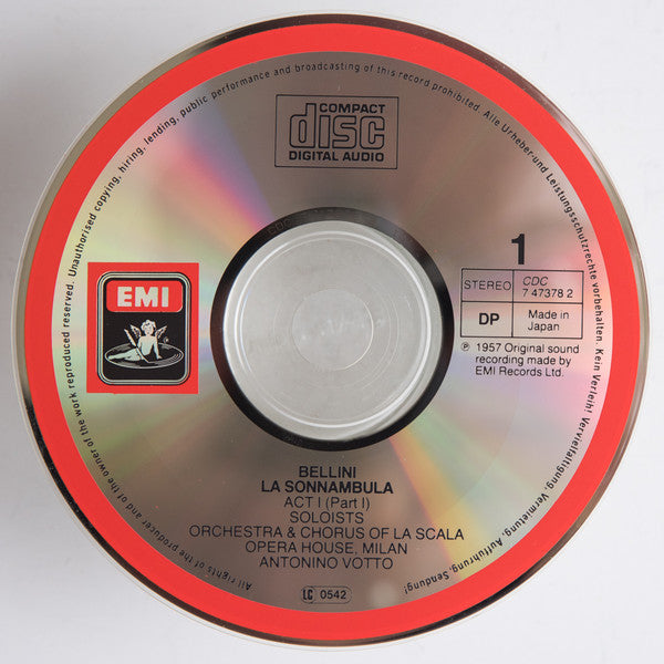 Bellini* - Callas*, Monti*, Zaccaria*, Ratti*, Cossotto*, Orchestra* E Orchestra Del Teatro Alla Scala, Votto* : La Sonnambula (2xCD, Album, Mono, RE, RM, Sli)