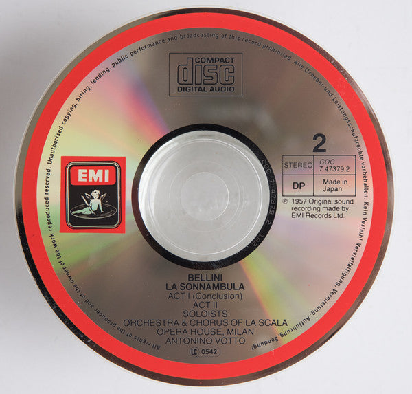 Bellini* - Callas*, Monti*, Zaccaria*, Ratti*, Cossotto*, Orchestra* E Orchestra Del Teatro Alla Scala, Votto* : La Sonnambula (2xCD, Album, Mono, RE, RM, Sli)