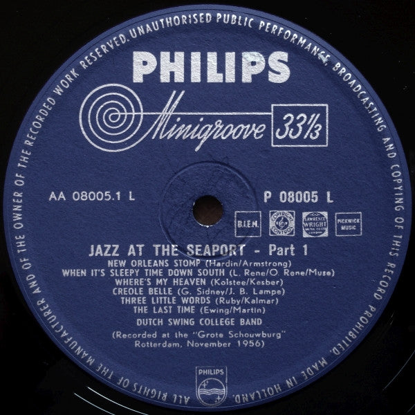 The Dutch Swing College Band : Jazz At The Seaport (LP, Album, Mono)