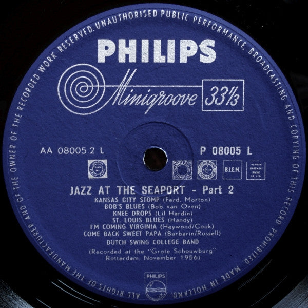 The Dutch Swing College Band : Jazz At The Seaport (LP, Album, Mono)