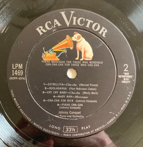Johnny Conquet And His Orchestra : Piano Merengue/Cha-Cha-Cha (LP, Album, Mono)
