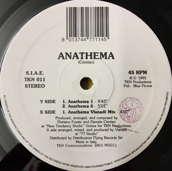 Anathema (3) : Anathema (12")