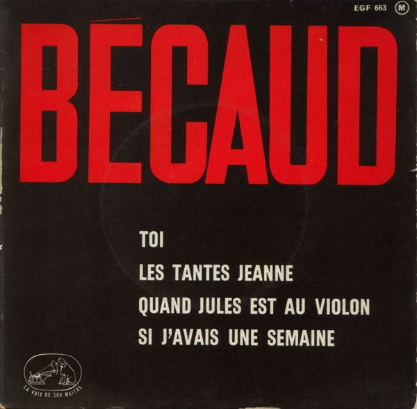 Gilbert Bécaud : Toi (7", EP, Mono)