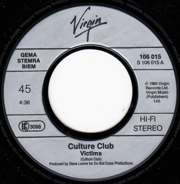 Culture Club : Victims (7", Single)