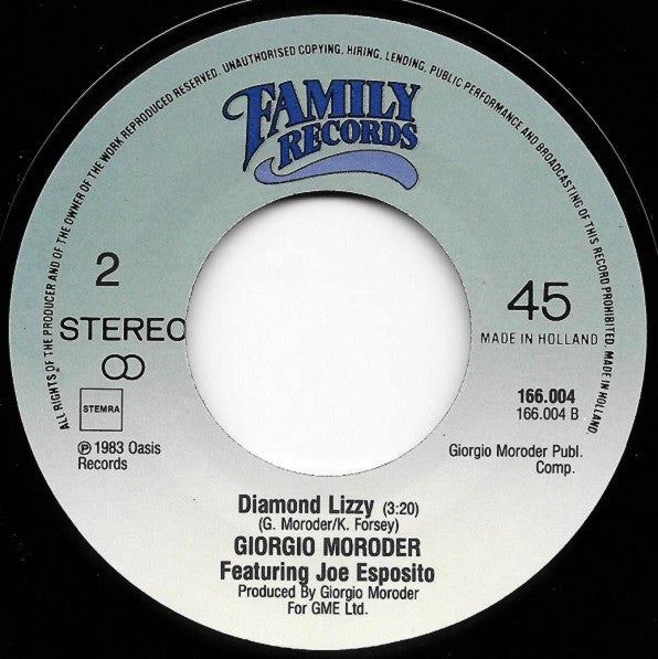 Giorgio Moroder Featuring Joe Esposito : Lady, Lady (7", Single)