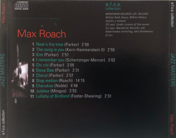 Max Roach : Jazz Masters (CD, Comp)