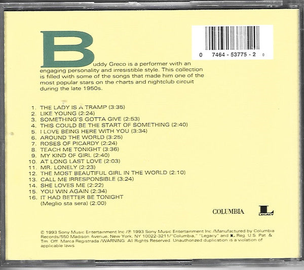 Buddy Greco : 16 Most Requested Songs (CD, Comp)