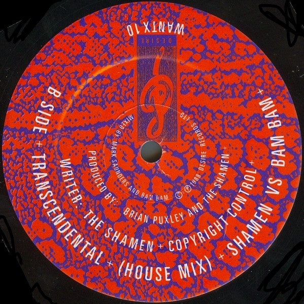 The Shamen Vs Bam Bam : Transcendental (12", Single)