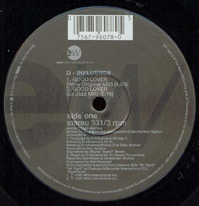 D'Influence : Good Lover (12")