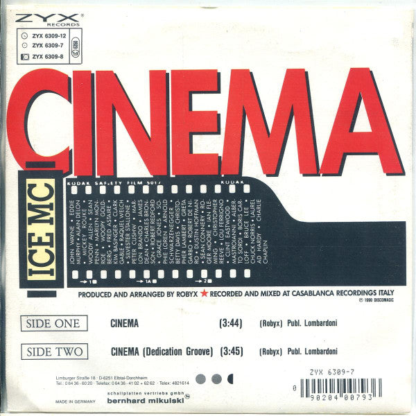 ICE MC : Cinema (7", Single)