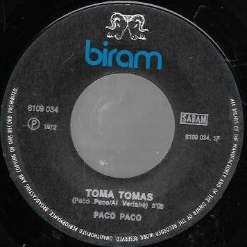 Paco Paco : Toma Tomas (7", Single)