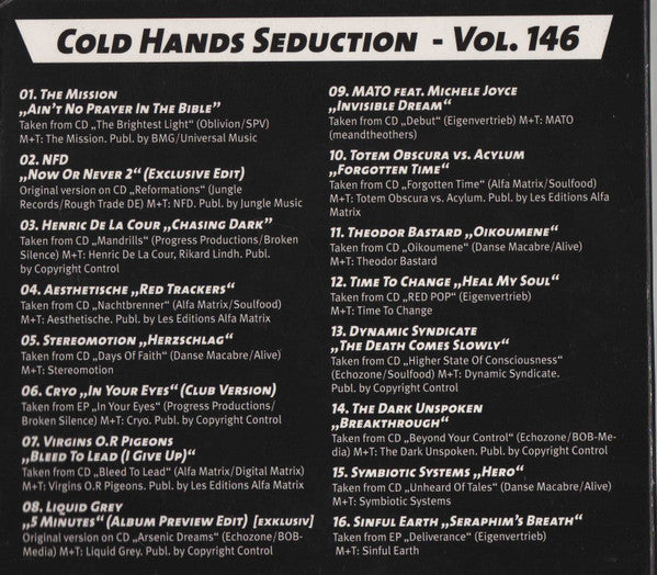 Various : Sonic Seducer Cold Hands Seduction Vol. 146 (CD, Comp, Dig)