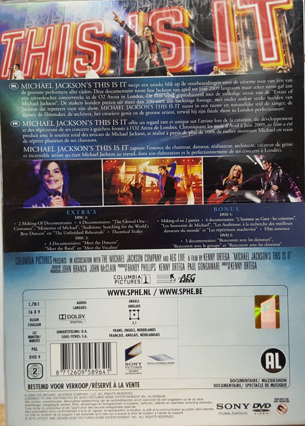 Michael Jackson : Michael Jackson's This Is It  (2xDVD-V, Multichannel, PAL, Spe)