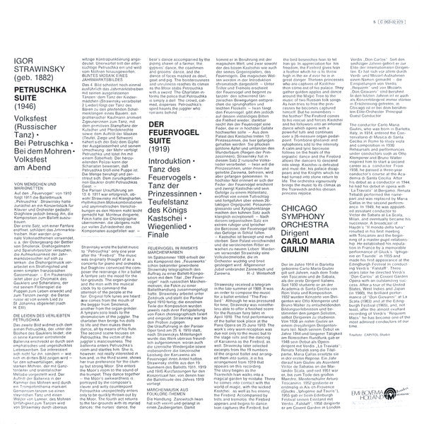 Igor Stravinsky - Chicago Symphony Orchestra, Carlo Maria Giulini : Petruschka • Der Feuervogel (LP, Album)