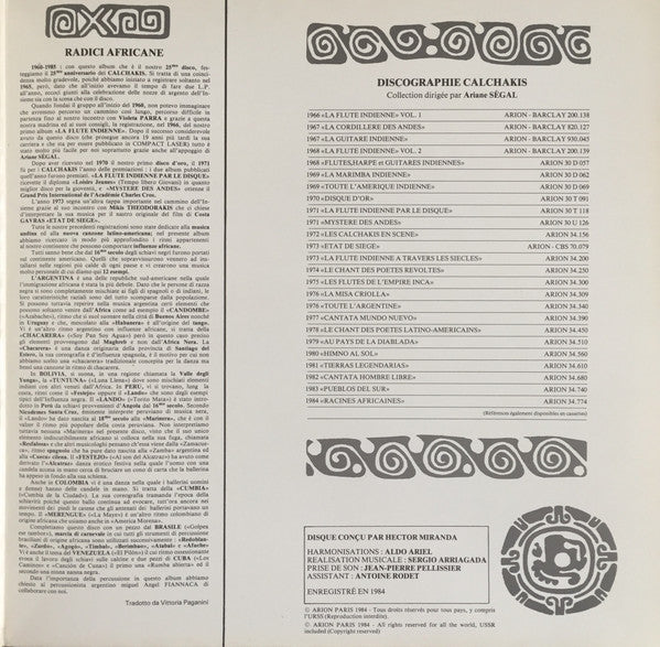 Los Calchakis : African Roots / Racines Africaines / Radici Africane (LP, Album)