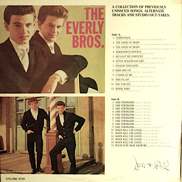Everly Brothers : Like Strangers (LP, Album, Unofficial)
