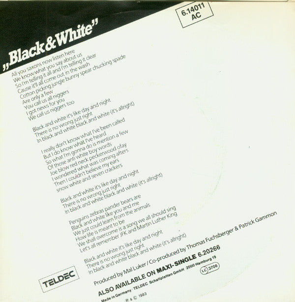 Patto : Black And White (7", Single)
