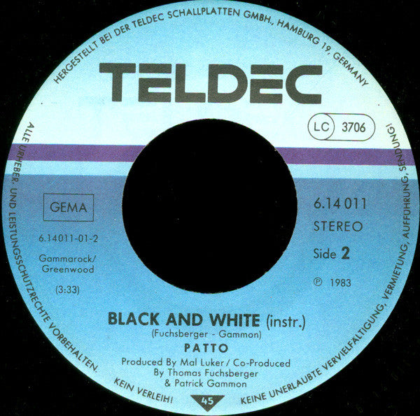 Patto : Black And White (7", Single)