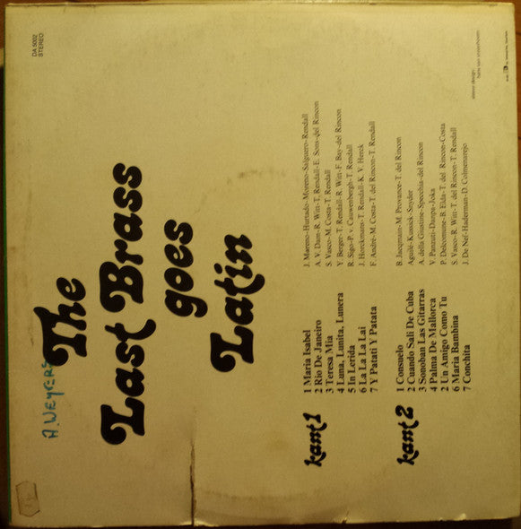 The Last Brass : Goes Latin (LP, Album)