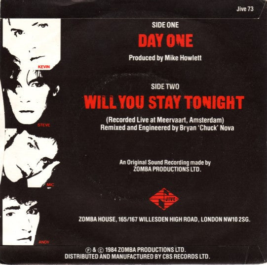 The Comsat Angels : Day One (7", Single)