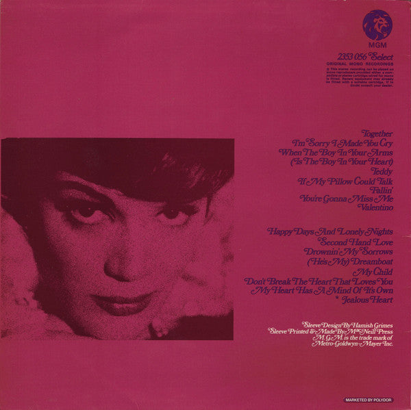 Connie Francis : Greatest Hits Vol. 2 (LP, Comp, Mono)