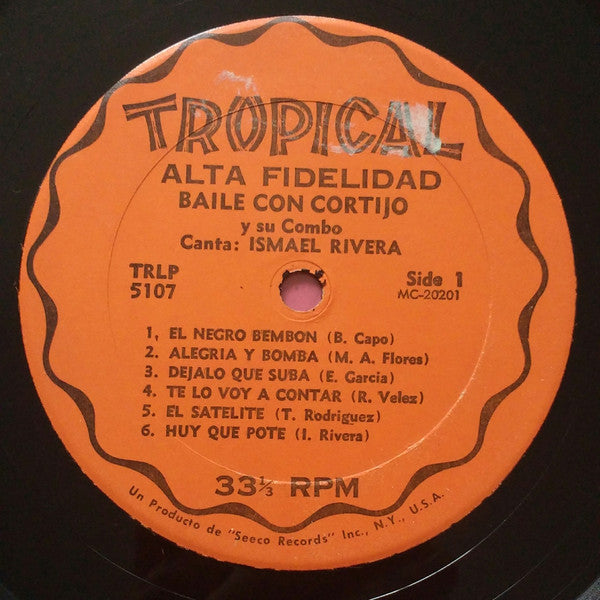 Cortijo Y Su Combo Con Ismael Rivera : Baile Con Cortijo Y Su Combo (LP, Album, RE)