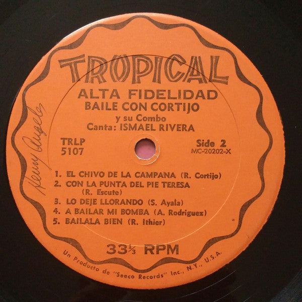 Cortijo Y Su Combo Con Ismael Rivera : Baile Con Cortijo Y Su Combo (LP, Album, RE)