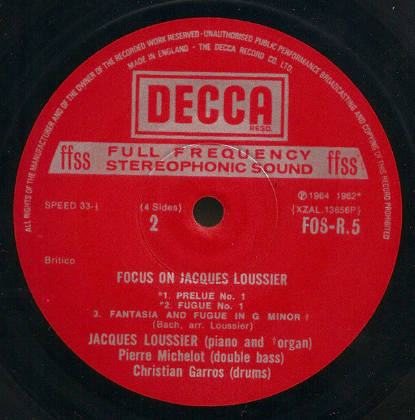 Jacques Loussier : Focus On Jacques Loussier (2xLP, Comp, Gat)