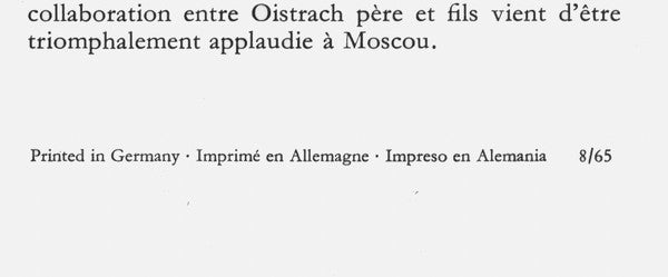 Max Bruch, Igor Oistrach ∙ David Oistrach : Violinkonzert Nr. 1 G-moll Op. 26 (10", RE)