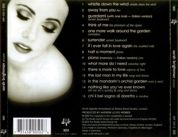 Sarah Brightman : Encore (CD, Comp, RM)
