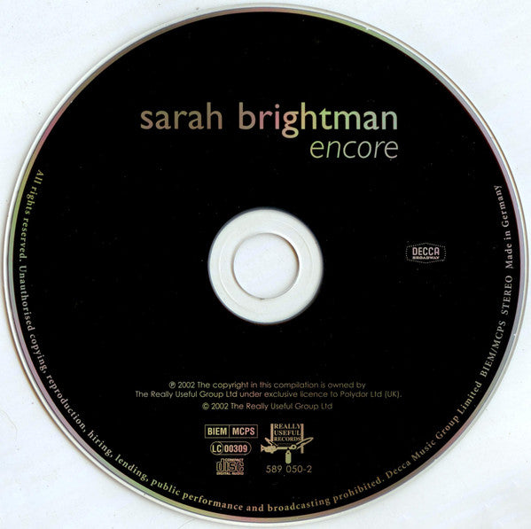Sarah Brightman : Encore (CD, Comp, RM)