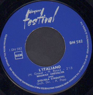 Maurice Chevalier E Gigliola Cinquetti : L'Italiano (7", Single)
