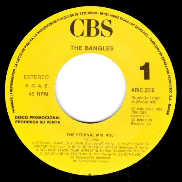Bangles : The Eternal Mix (7", S/Sided, Promo)