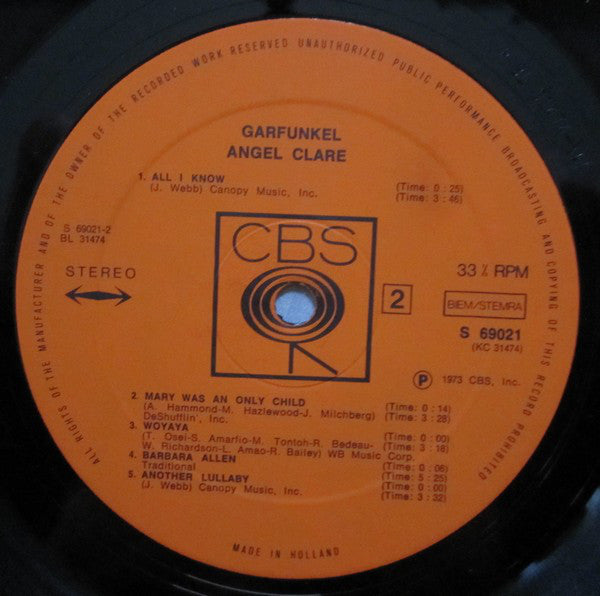 Art Garfunkel : Angel Clare (LP, Album)