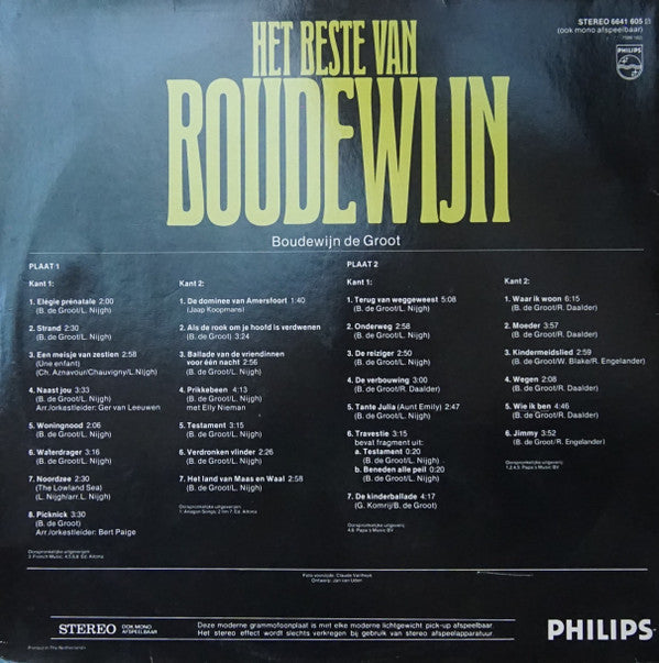 Boudewijn de Groot : Het Beste Van Boudewijn (2xLP, Comp, Gat)