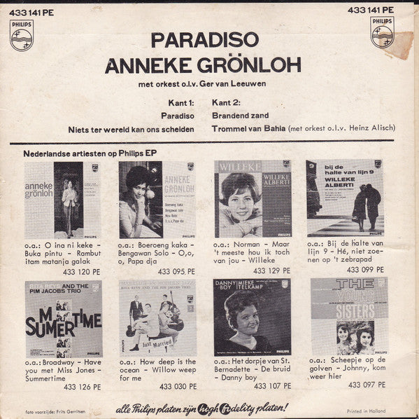 Anneke Grönloh : Paradiso (7", EP)
