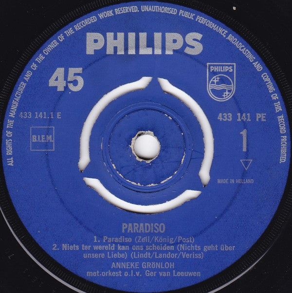 Anneke Grönloh : Paradiso (7", EP)