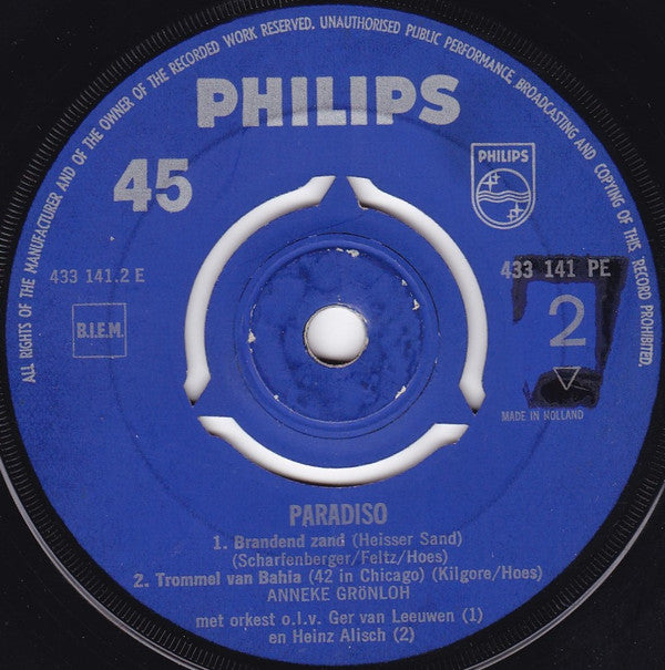 Anneke Grönloh : Paradiso (7", EP)