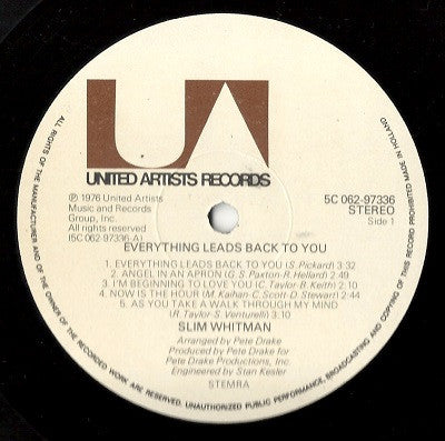 Slim Whitman : Everything Leads Back To You  (LP)