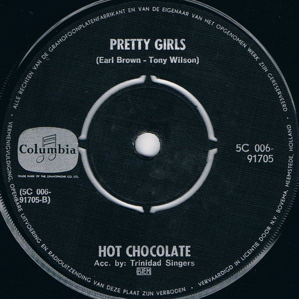 Hot Chocolate : Love Is Life / Pretty Girls (7", Single)