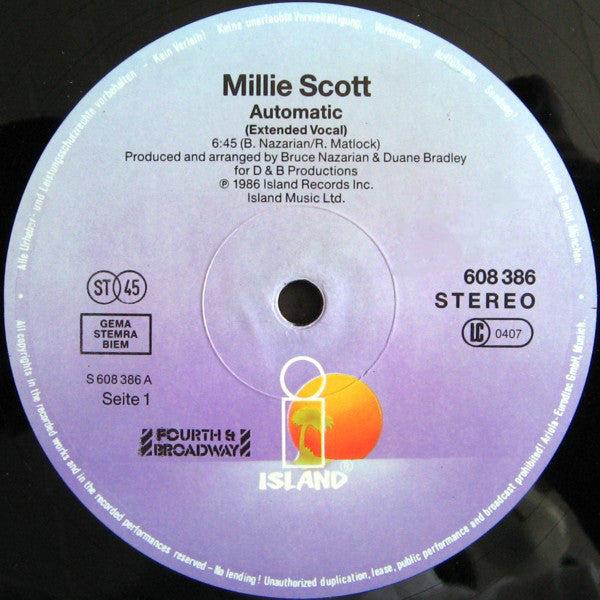 Millie Scott : Automatic (12", Maxi)