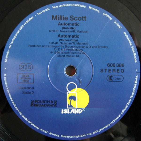 Millie Scott : Automatic (12", Maxi)