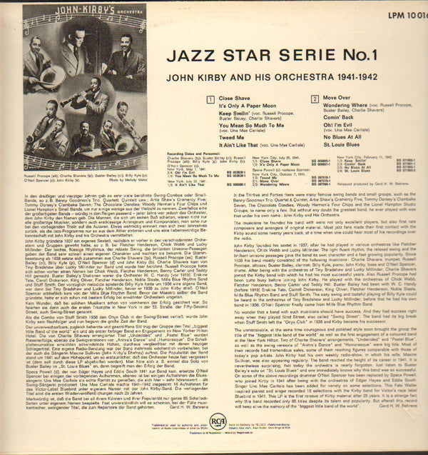 John Kirby And His Orchestra : John Kirby And His Orchestra 1941-1942 (LP, Comp, Mono)