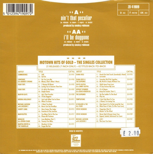 Marvin Gaye : Ain't That Peculiar / I'll Be Doggone (7", Single)