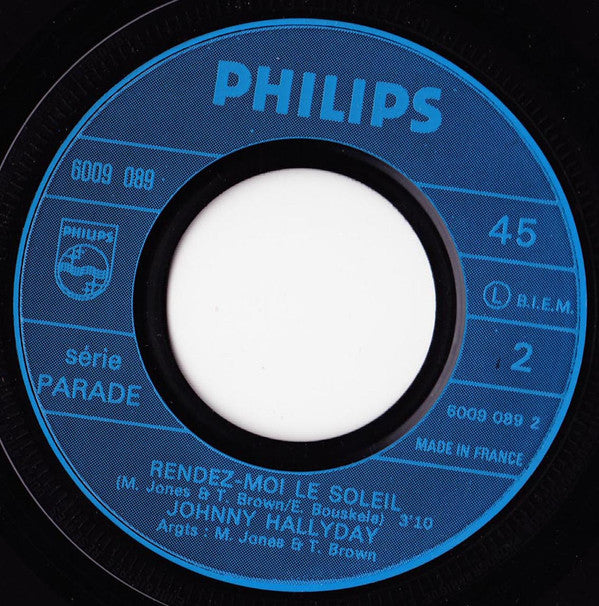 Johnny Hallyday : Deux Amis Pour Un Amour (7", Single, Mono)