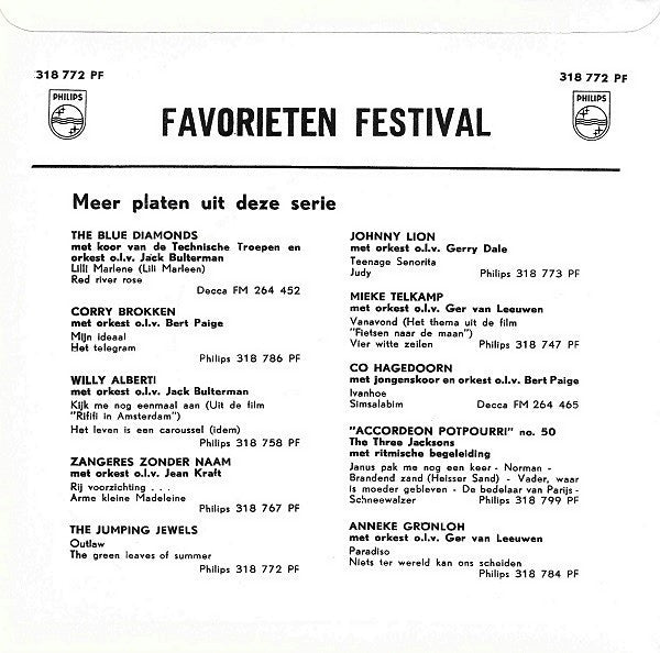 The Jumping Jewels : Outlaw / The Green Leaves Of Summer (7")