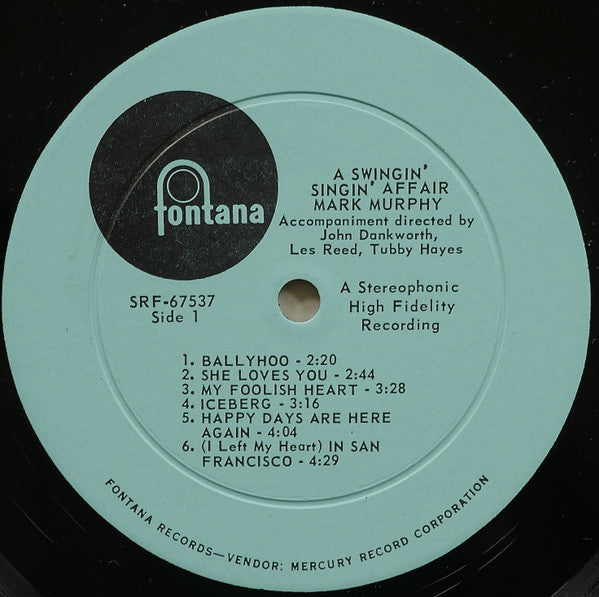 Mark Murphy : A Swingin', Singin' Affair (LP, Album)